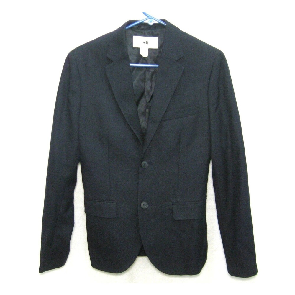 H&M Men's (Size 34R) Navy Blue 2 Button Sport Coat Blazer Suit Jacket 5 Pockets